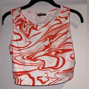 Shein high neck tie dye top